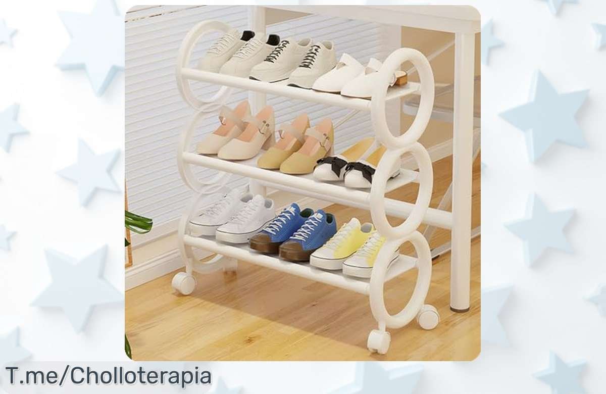 Zapatero estrecho alto con ruedas, súper resistente y gran capacidad para entrada y pasillo, ¡precio rebajado que no se repetirá! Corre que vuelan las unidades en esta oferta limitada y dale a tu casa ese orden práctico ya mismo.