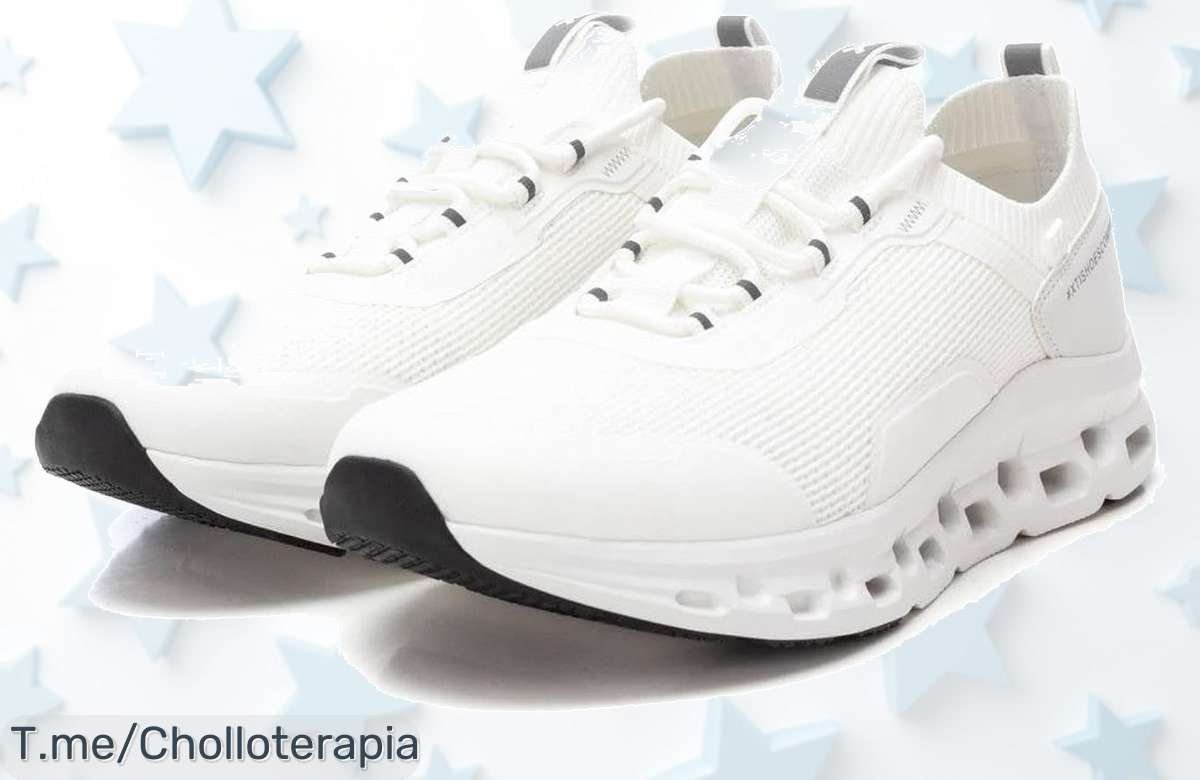 Zapatilla blanca hombre con suela antideslizante y plantilla extraíble en un ofertón de descuento brutal que nunca visto aprovecha este super chollo precio loco limitado