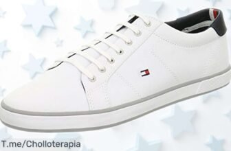 Zapatillas Tommy Hilfiger para hombre con suela vulcanizada blanca diseño exclusivo y ajuste perfecto, ahora a un precio rebajado que no puedes dejar escapar ¡Date prisa que esta oferta dura poquísimo!