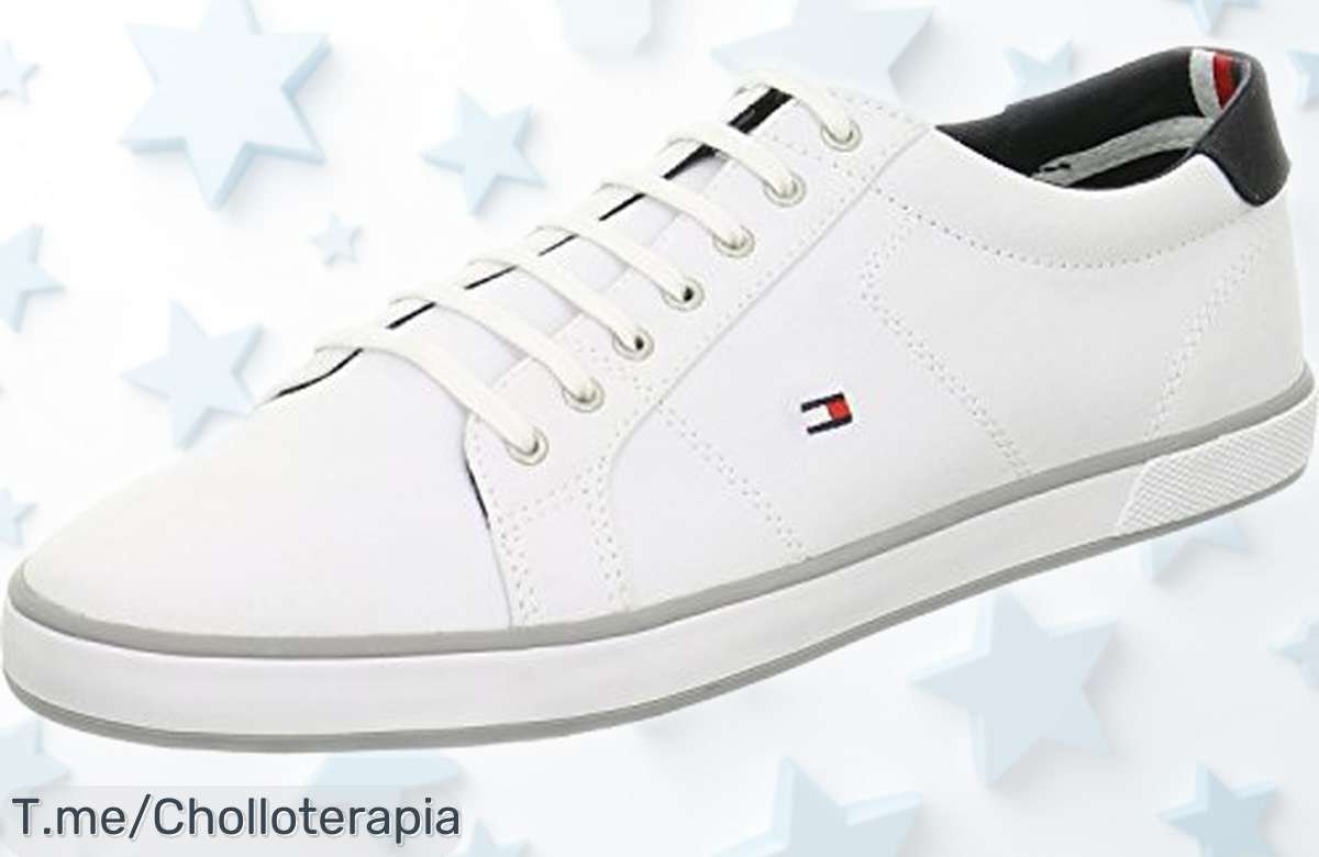 Zapatillas Tommy Hilfiger para hombre con suela vulcanizada blanca diseño exclusivo y ajuste perfecto, ahora a un precio rebajado que no puedes dejar escapar ¡Date prisa que esta oferta dura poquísimo!