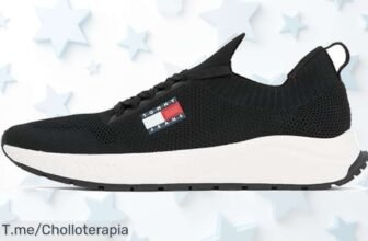 Zapatillas Tommy Jeans negras con logo único a precio loco disfruta de un diseño que no pasa desapercibido y aprovecha este ofertón por tiempo limitado compra ya