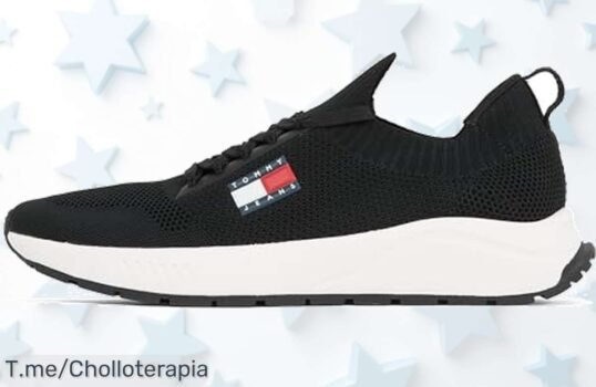 Zapatillas Tommy Jeans negras con logo único a precio loco disfruta de un diseño que no pasa desapercibido y aprovecha este ofertón por tiempo limitado compra ya