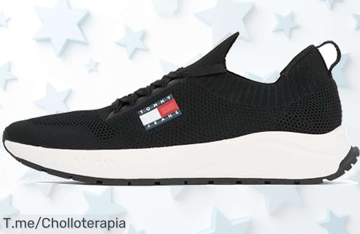 Zapatillas Tommy Jeans negras con logo único a precio loco disfruta de un diseño que no pasa desapercibido y aprovecha este ofertón por tiempo limitado compra ya