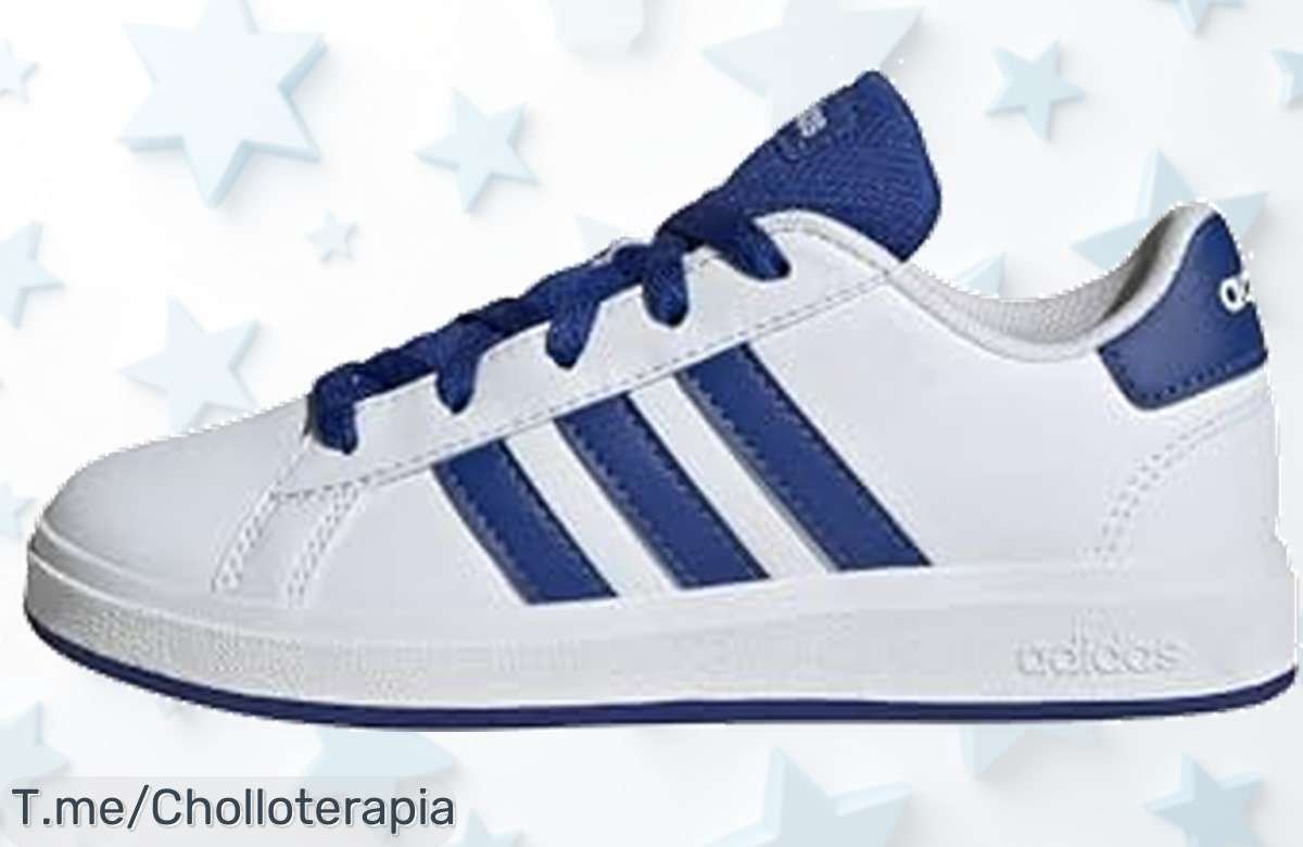 Zapatillas adidas Grand Court para niños con suela antideslizante y durabilidad brutal disfruta de un ofertón nunca visto con descuento brutal precio loco solo hoy compra ya