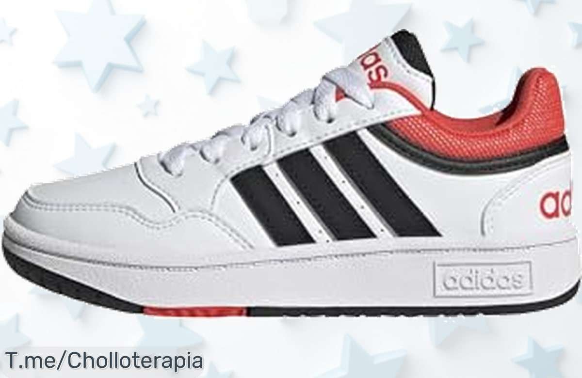 Zapatillas adidas Hoops niños con diseño clásico y suela antideslizante súper resistentes precio loco descuento brutal nunca visto aprovecha este ofertón que vuela compra ya