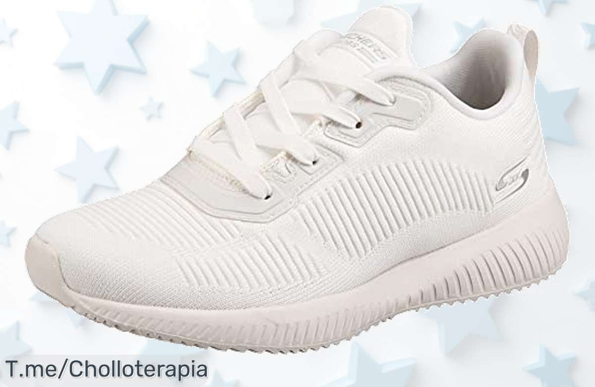 Zapatillas mujer Skechers Bobs Squad tough talk con suela antideslizante para máxima seguridad a precio loco y descuento brutal aprovecha este ofertón único antes que se agoten