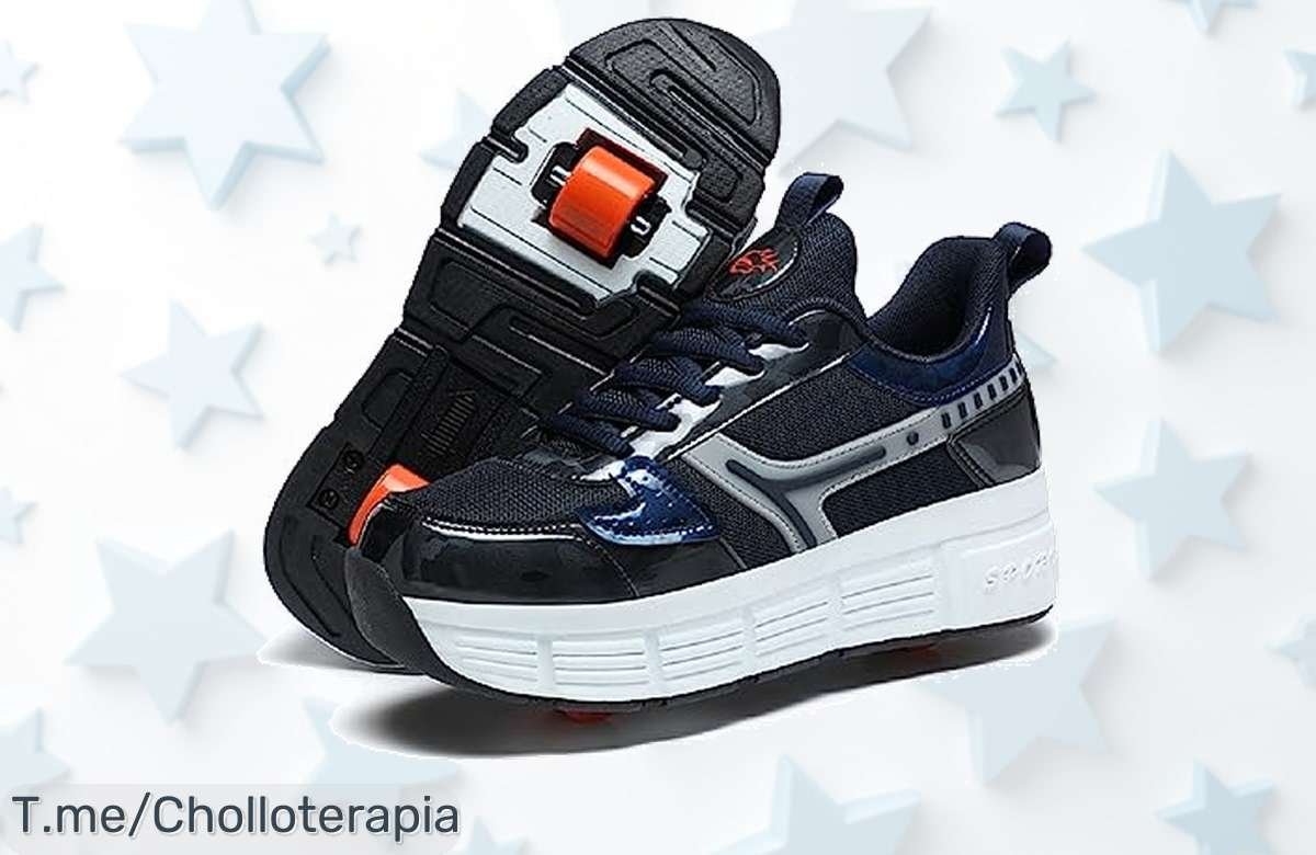 Zapatos con doble rueda para niños que no paran de jugar diversión sin fin y estilo moderno a precio loco oferta limitada aprovecha este ofertón nunca visto ya
