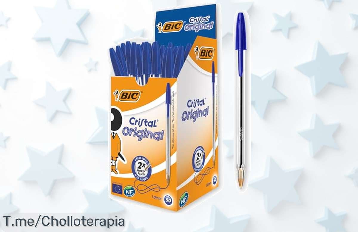 bolígrafos bic pack 50 punta media sin manchas con tinta para escribir hasta 3 km precio loco y descuento brutal no dejes pasar este super chollo oferta limitada ¡compra ya!