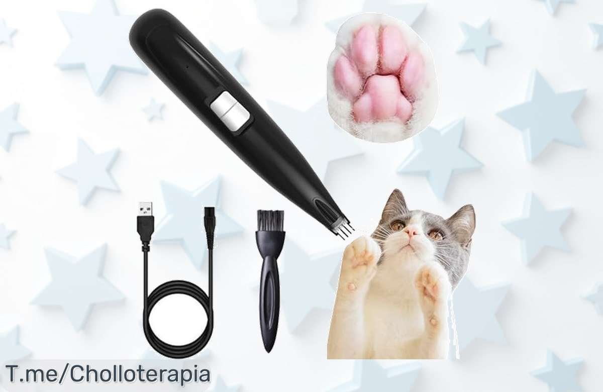 cortapelos para mascotas inalámbrico con luz led hoja cerámica súper silencioso aprovecha este super chollo con descuento brutal precio de ganga solo por tiempo limitado actúa ya