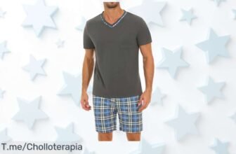 demegimi pijama para hombre súper fresco con bolsillo y cintura elástica disfruta del verano con comodidad máxima aprovecha este ofertón de precio loco ¡no esperes más que vuela rápido!