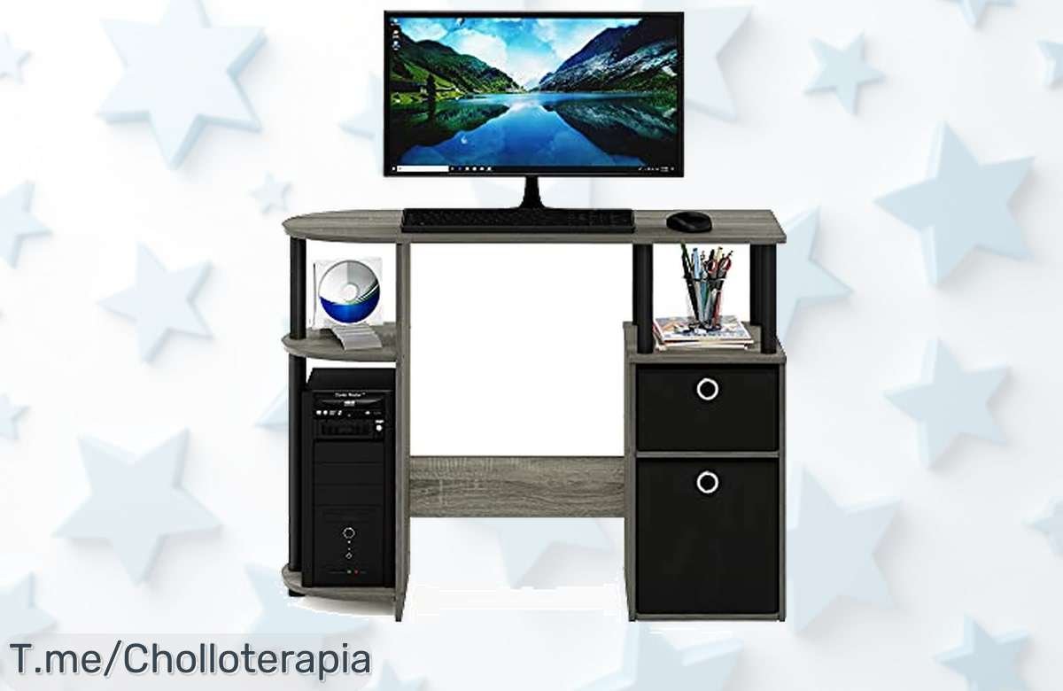 descubre el furinno jaya escritorio con estante y cubos organizadores un super chollo que transforma tu espacio pequeño en orden total precio de ganga nunca visto aprovecha ya esta oferta limitada