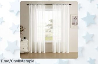 descubre el juego de cortinas de lino semitransparentes con doble bolsillo un super chollo para renovar tu espacio con luz natural y un descuento brutal compra ya antes que vuelen