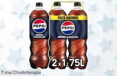 disfruta de pepsi zero cero azúcar y calorías en pack doble con un ofertón nunca visto precio loco para que bebas sin culpa ¡aprovecha este descuento brutal ya!