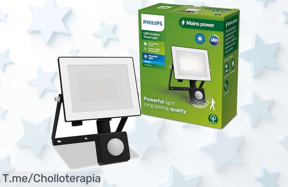 foco exterior philips lois 20 w con sensor que ilumina al instante precio loco y descuento brutal nunca visto aprovecha el super chollo ya antes de que desaparezca