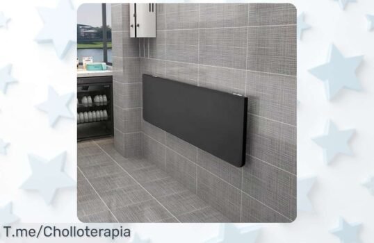 mesa plegable negra súper chollo soporta 50 kg ahorra espacio y se instala en minutos disfruta este descuentazo nunca visto aprovecha ya antes que se acabe