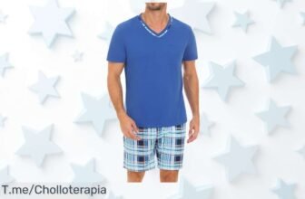 pijamas cortos para hombre verano con tela fresca y bolsillos prácticos un ofertón con descuento brutal nunca visto corre que el precio de ganga es limitado
