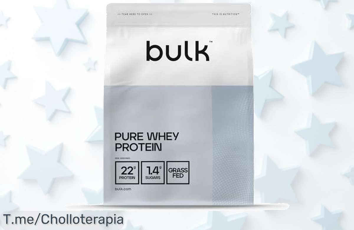 proteína pura de suero con 22g y bcaa a precio loco nunca visto disfruta músculos fuertes sin azúcar añadido aprovecha este ofertón super chollo ¡compra ya!