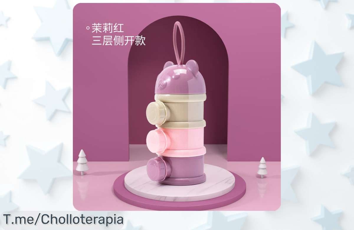 4 dispensadores apilables para leche de fórmula perfectos para viaje rebajados a precio muy bajo Lleva todo listo y organización máxima al salir con tu bebé Corre que esta oferta limitada vuela ¡no te lo pierdas!