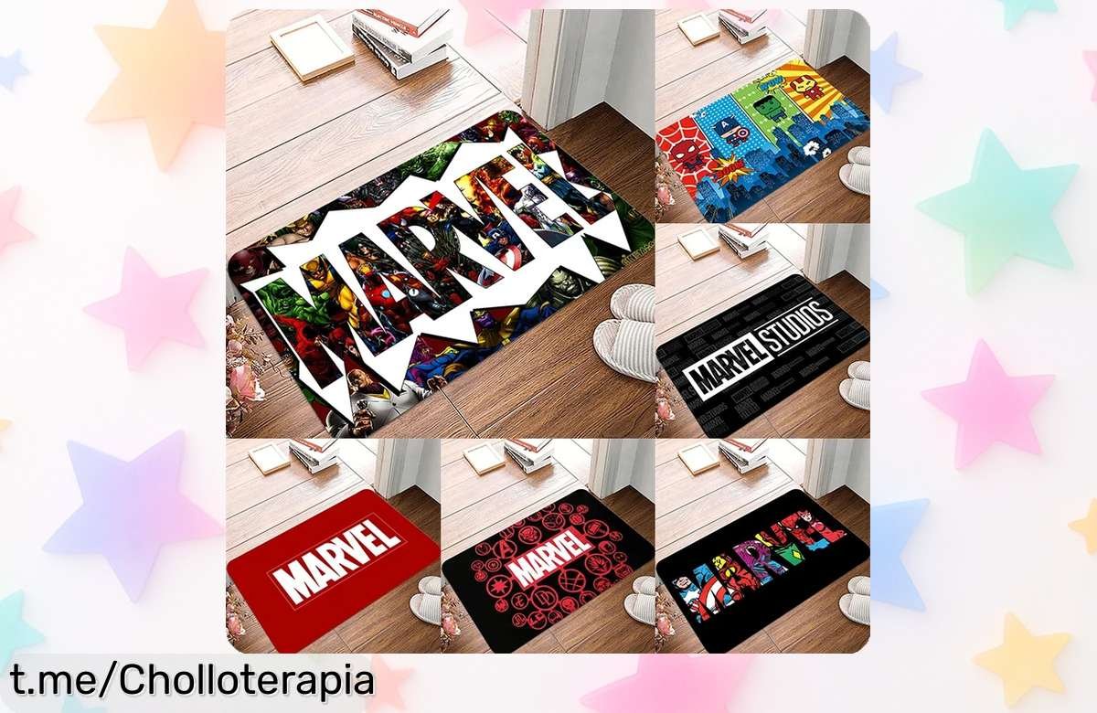 Alfombra antideslizante Miniso Marvels para puerta con caída de precio brutal, ideal para cocina y baño, chollazo lavable que no puedes dejar pasar ¡Corre antes de que desaparezcan!