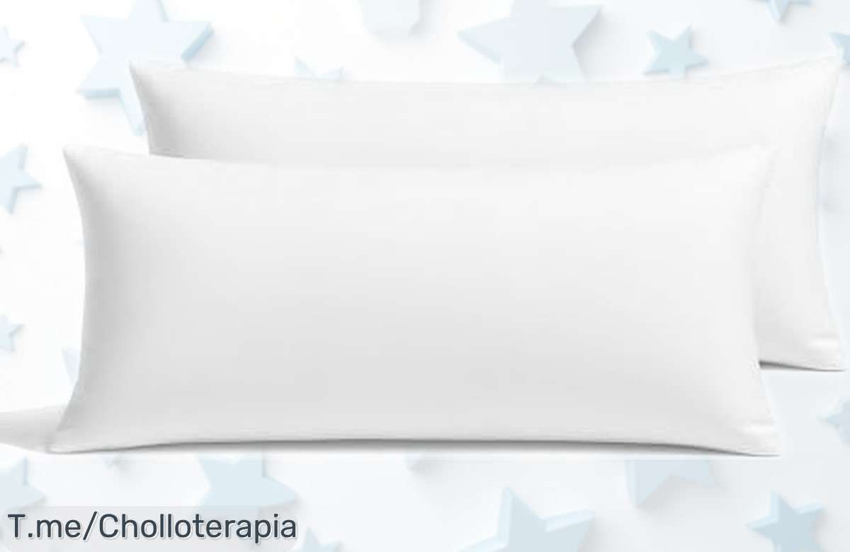Almohadas pack x2 Fusionhome con memory foam que cuidan tu cuello y cabeza, tejido extrasuave y termoregulable a precio rebajado para disfrutar de noches perfectas ¡Corre que se acaba esta oferta exclusiva!