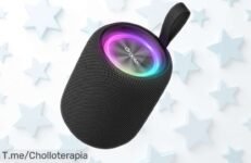 Altavoz bluetooth pequeño Oraolo con luces RGB, impermeable y 24h de batería ahora rebajado a un super chollo que dura poquito ¡corre antes de quedarte sin este ofertón!