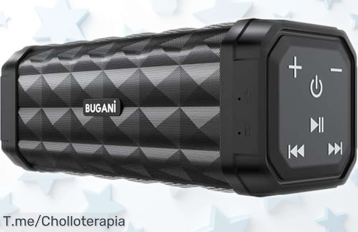 Altavoz bluetooth portátil Bugani con 30W y luces RGB para fiestas sin fin, batería que dura 30 horas y ahora con descuento brutal y precio rebajado ¡date prisa que vuelan estas unidades!