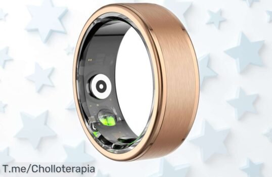 Anillo inteligente con monitor de salud 24-7 que mide ritmo, oxígeno y sueño, batería para una semana y resistente al agua a precio rebajado ¡Corre que vuelan estas unidades pocas hay así!