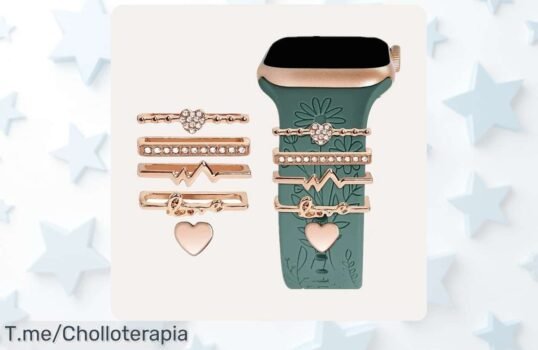 Anillos para correa iWatch con diamantes y tachuelas, diseño único Metal 5 unidades precio rebajado ¡aprovecha esta oferta limitada antes que desaparezca!