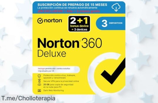 Antivirus Norton 360 Deluxe 2025 con VPN y nube para proteger hasta 3 dispositivos, oferta rebajada que no se repetirá tiempo limitado ¡Consigue ya esta seguridad total sin riesgo!