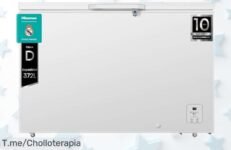 Arcón congelador Hisense FT484D4AWLYD con 372L y función de congelamiento rápido bajado a precio muy bajo, aprovecha este descontazo antes que se agote ¡ofertón irresistible para meter frescura en casa ya!