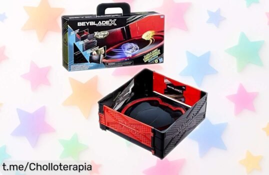 Arena de combate Beyblade Hasbro con riel acelerador potente y acción explosiva a precio rebajado que vuela rápido ¡No pierdas este super chollo, quedan muy pocas unidades!