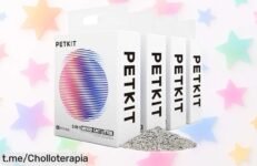 Arena mixta para gatos Petkit 5 en 1 súper absorbente y sin olores con carbón activado menos polvo cuatro bolsas a precio rebajado oferta brutal que no puedes dejar escapar corre ya quedan pocas