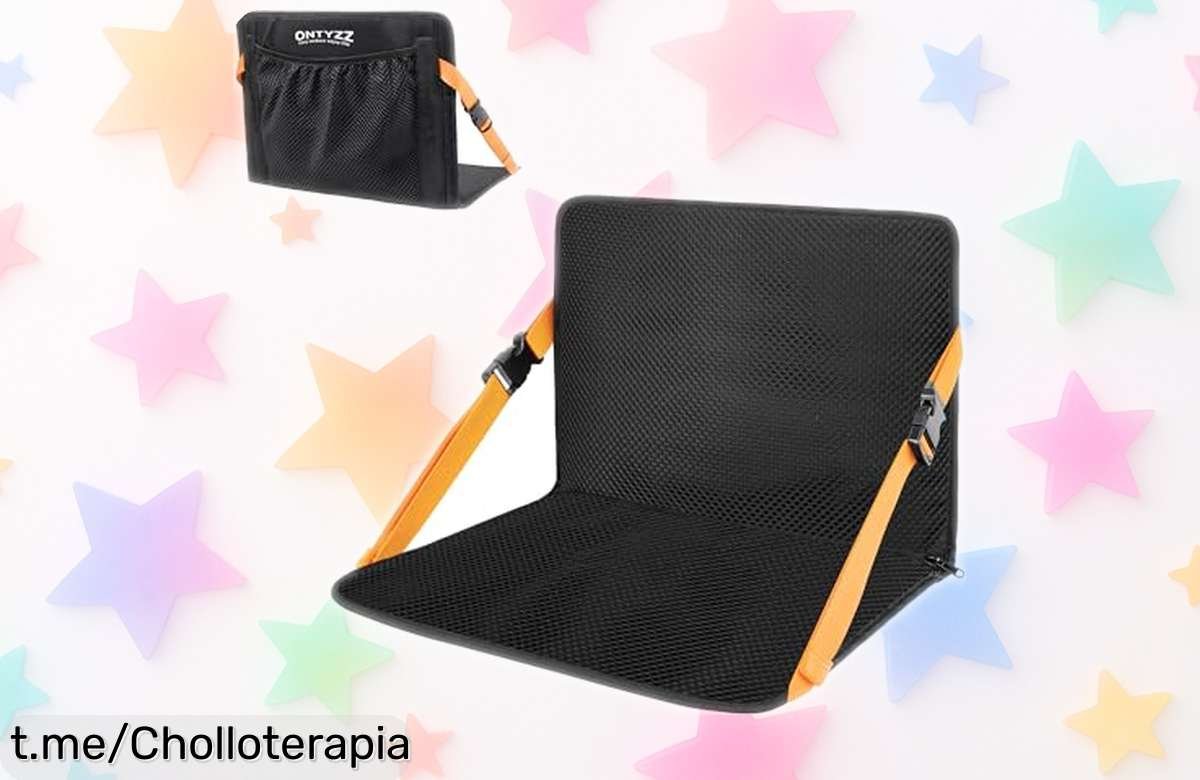 Asiento de estadio portátil ONTYZZ ultra ligero con bolsillos prácticos precio rebajado prepárate para tus planes al aire libre y aprovecha este super chollo antes que se acabe