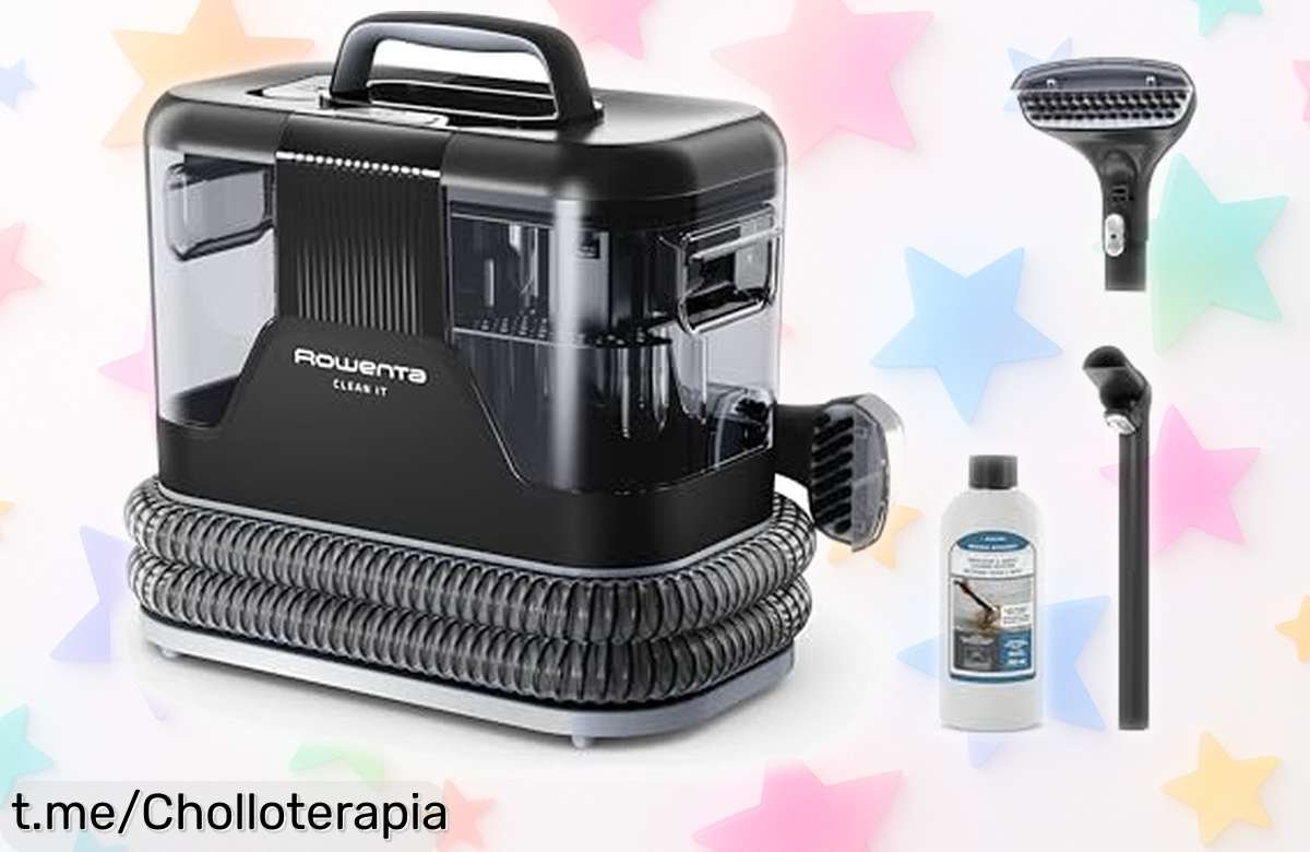 Aspirador de tapicerías Rowenta IN5010 con succión potente y depósito XXL ¡precio rebajado que vuela, chollazo exclusivo para que limpies fácil y rápido!