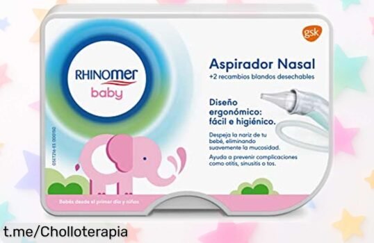 Aspirador nasal para bebé Rhinomer Baby con filtros limpios ideal para una naricita sin mocos y buen rollo, precio rebajado por tiempo limitado ¡No dejes que tu peque sufra ni un segundo más!