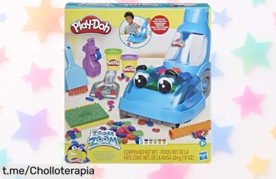 Aspiradora de juguete PlayDoh con 5 botes y herramientas para crear y limpiar diversión sin límites a precio rebajado imperdible ¡date prisa que vuela!