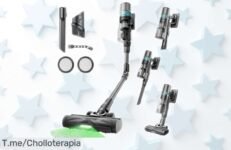 Aspiradora sin cable Proscenic P16 con 50Kpa y 65 mins de autonomía rebajada en un ofertón super chollo pantalla LED y cepillo antienredo ¡date prisa que esta caída de precio única vuela ya!