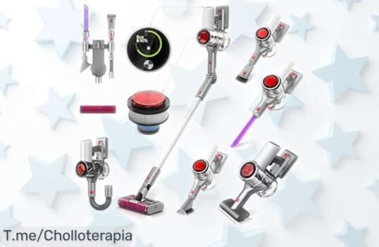 Aspiradora sin cable potente con pantalla LED y 60 min de uso rebajada al máximo super chollo para pelos difíciles y suelos ¡no esperes más que se acaba la oferta!