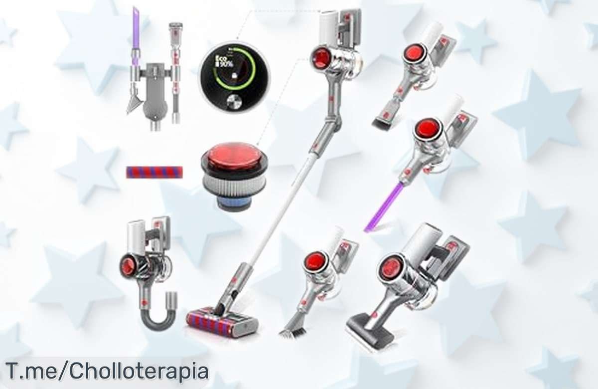 Aspiradora sin cable potente con pantalla LED y 60 min de uso rebajada al máximo super chollo para pelos difíciles y suelos ¡no esperes más que se acaba la oferta!