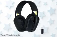 Auriculares inalámbricos gaming Logitech G435 con sonido Dolby Atmos y 18h batería precio rebajado ¡super chollo para gamers que quieren calidad y libertad sin cables! Date prisa, quedan pocas unidades y esta caída de precio no dura mucho