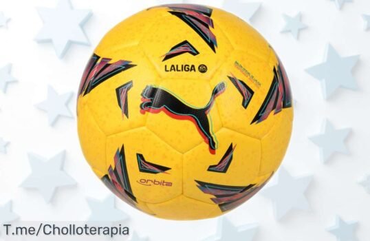 Balón de fútbol Puma Orbita La Liga 1 Hybrid con tecnología avanzada rebajado por tiempo limitado, el super chollo que mejora tu toque y control en cada partido ¡Corre que vuelan y no lo pierdas!