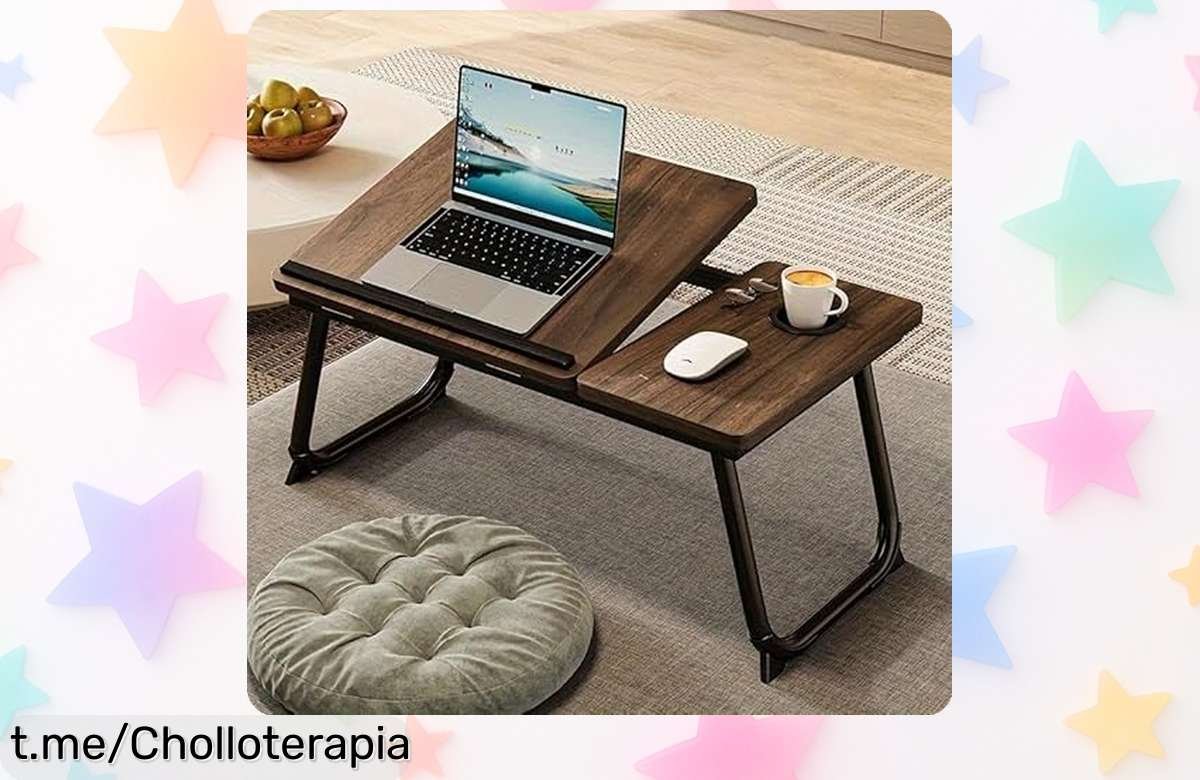 Bandeja para cama multifunción vintage con mesa plegable que simplifica tus días precio rebajado aprovecha este super chollo antes de que desaparezca la oferta limitada