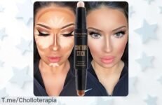 Barra de contorno doble cabeza para nariz y rostro Lotus con iluminador 3D, precios rebajados que no vuelven: redefine tu belleza natural ya antes de que se agote este super chollo irrepetible