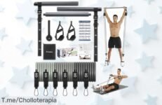 Barra de pilates con bandas ajustables para todos niveles en un super chollo que acaba de bajar su precio, incluye vídeos y guía completa para entrenar ya en casa sin líos, corre que solo quedan pocas unidades a este descuentazo irresistible