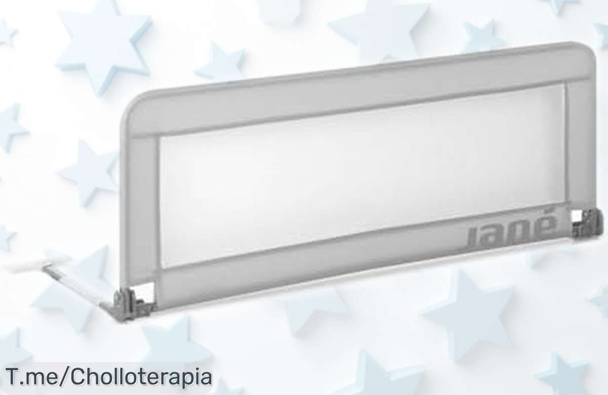 Barrera de cama extra alta Jané súper chollo con diseño transpirable, bolsa para llevar y fácil limpieza más barata que nunca ¡corre que vuelan!