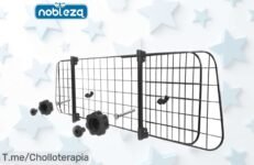 Barrera extensible súper resistente para perros en coche con descuento brutal, separa a tu mascota en segundos y viaja seguro ¡un chollazo limitado que no puedes dejar pasar!