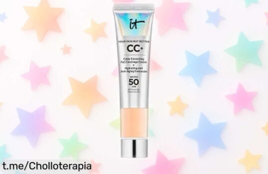 Base CC+ Cream FullCoverage IT Cosmetics con SPF 50+ formato viaje a precio rebajadísimo, el super chollo perfectísimo para lucir impecable donde vayas ¡Oferta limitada que vuela, corre que se acaban!