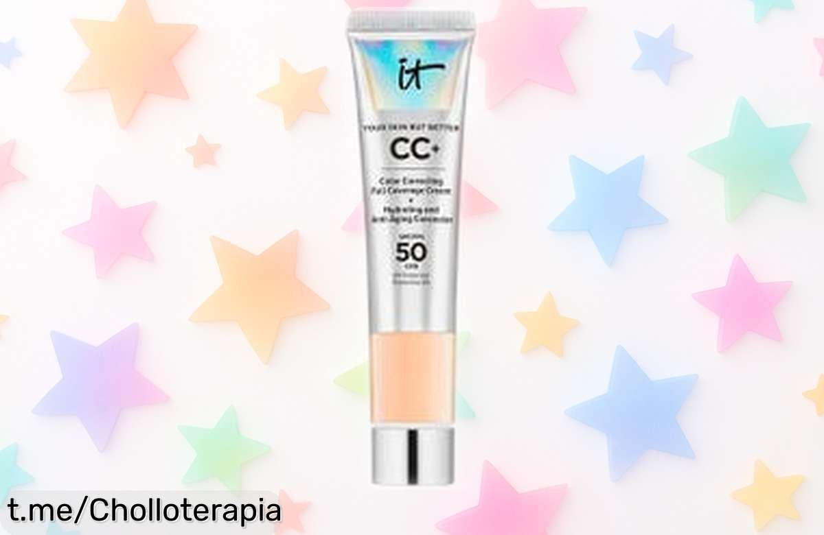 Base CC+ Cream FullCoverage IT Cosmetics con SPF 50+ formato viaje a precio rebajadísimo, el super chollo perfectísimo para lucir impecable donde vayas ¡Oferta limitada que vuela, corre que se acaban!