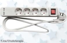 Base múltiple con 4 tomas y USB-C ideal para cargar todo sin complicaciones ahora a un precio rebajado que no verás otra vez, calidad garantizada ¡corre que vuelan las unidades!