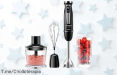 Batidora de mano 4 en 1 Coziselect con potencia brutal y 12 velocidades rebajada para que prepares tus recetas favoritas como un chef ¡Date prisa, quedan pocas unidades a este precio súper bajo!